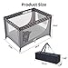 Pamo Babe Portable Crib Baby Playpen with Mattress and Carry Bag Grey