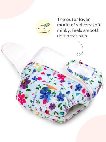 Image of SuperBottoms New Born UNO Cloth Diaper Combo Pack - Includes 1 UNO Diaper, 1 DryFeel Magic Pad & 1 Universal Booster Pad - Reusable, Washable, Organic & Rash-Free - For Babies - 0-3M - Eco-Friendly