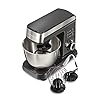 Hamilton Beach 6 Speed Electric Stand Mixer with Stainless Steel 3.5 Quart Bowl, Planetary Mixing, Tilt-Up Head, Black