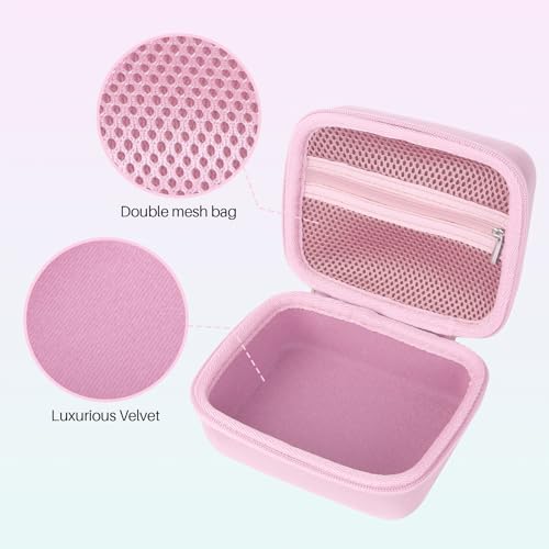 Image of Lebakort Hard Carry Case Compatible with Nelko Photo Printer, PP01 / PP03 Color Mini Portable Printer, Travel Portable Storage Bag (Pink Case)