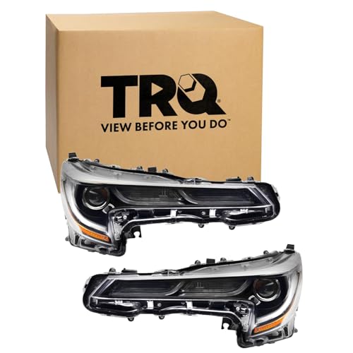Image of TRQ 2 Piece Headlight Assembly Set Driver and Passenger Side Compatible with Toyota Camry Sedan SE Apex XSE Apex 2021-2022 SE Nightshade 2020-2022 XSE With Edition 2020 TO2502304 TO2503304