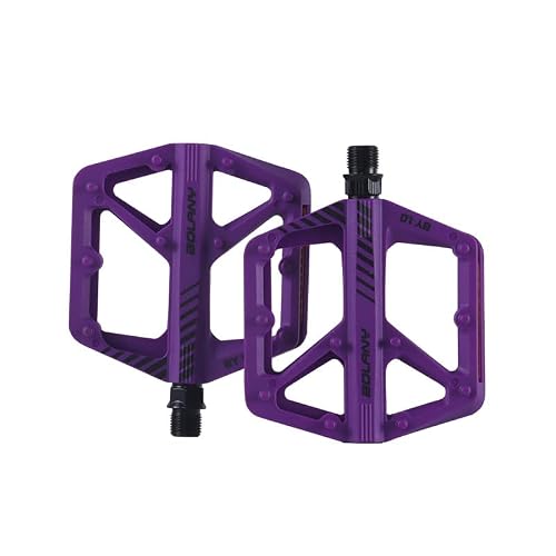 JIASHUNHE Bike Pedals Mtb Bicycle Pedals Anti-slip Widened Pedal Nylon Fiber Cycling Footboards Ultralight Sealed Bike Accessory(Purple)
