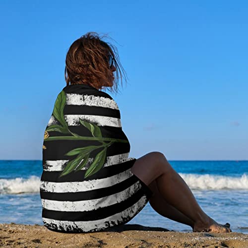 Gohar Sunflower American Flag Microfiber Beach Towel Blanket, Us Flag Quick Dry Sand Free Beach Towel For Outdoor Travel Swim Pool Camping Beach Towel Bath Yoga Picnic Towel (52 Inches X 33 Inches ) #TOP5