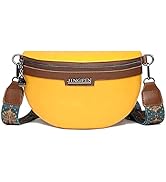 Hjkiopc Umhängetasche Damen Klein Crossbody Bag Damen stylisch Brusttasche Breiter Gurt Bauchtasc...