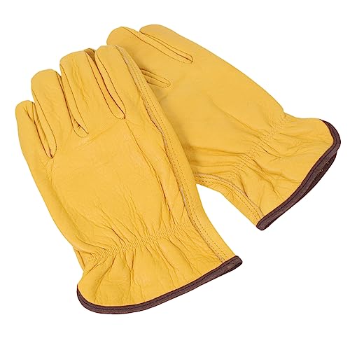 VICASKY 1Pair Puncture Gardening Gloves Durable Cowhide Protective Gloves for Pruning and Garden Work Wear Resistant and Stab Reusable