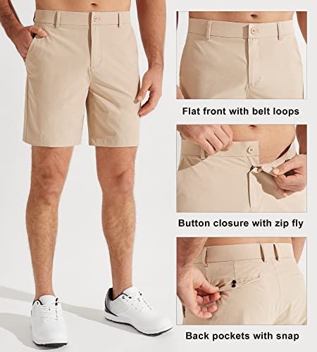 Libin Mens Golf Shorts 7"/9" Work Dress Shorts Casual Flat Front Hybrid Short Lightweight Quick Dry Water Resistant - Image 5
