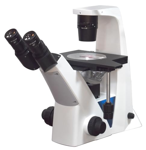 Image of Radical Inverted Biology Phase Contrast Live Cell Microscope Infinity Optical System for Petridish, Culture Counting Chamber w Camera Port, Long Working Distance Objectives & Condenser LED Light