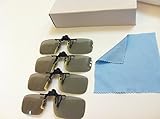 New 4 Pairs Passive 3D Glass Clip Pack-Total 4 Pairs Passive Theater 3D Glass Clip Fit for VIZIO LG, HISENSE, HAIER APEX Passive 3D Type TV-Sold by Parts-Outlet Store