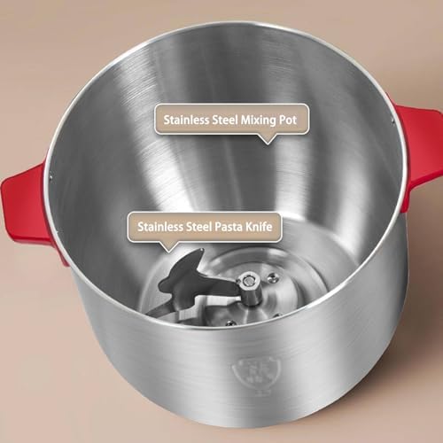Impastatrice verticale, macchina impastatrice elettrica - Ciotola in acciaio inox 304, timer intelligente, impasto rapido per la panificazione domestica automatica