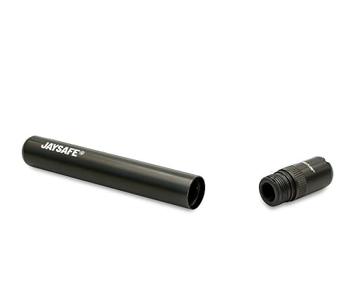FIRE-FLOW™ JAYSAFE® - Custodia premium Joint Holder per tutte le dimensioni dei filtri, filtro ai carboni attivi, custodia in alluminio, tubo di metallo, inodore, impermeabile (nero), Nero , Moderno,