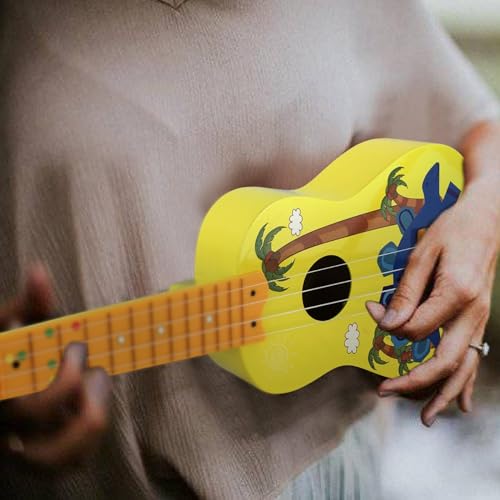 Namolit Ukulele infantil de 21 polegadas com escala de 12 trastes e cordas de nylon brancas duráveis