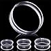 1 PAIR (2pcs) CLEAR ACRYLIC TUNNELS Double Flare Gauges Solid Saddle Thin Ear Flesh Plugs 1015 (1-3/8