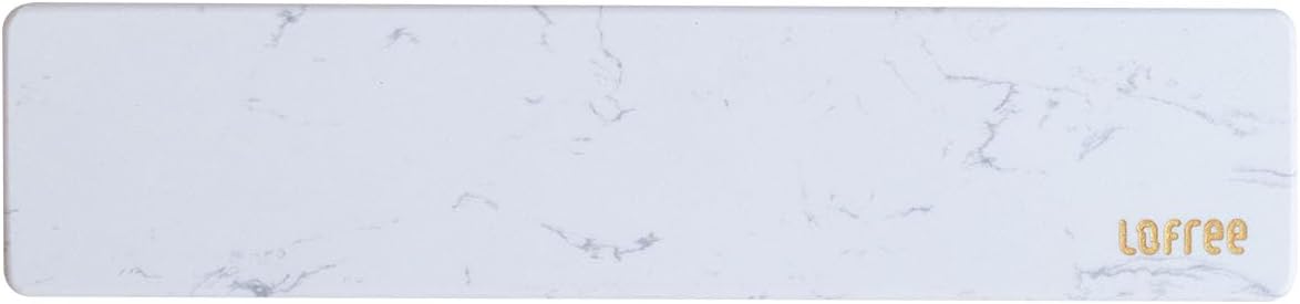 LOFREE Marble Palm Rest for Computer Keyboard, Ergonomic Design Wirest Rest for Typing Pain Relief, Desk Pads Support Hand and Arm, Stain Resistant