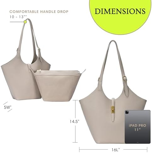 Miztique Isabelle 2 in 1 Scoop Neck Tote - Vegan Leather Handbag