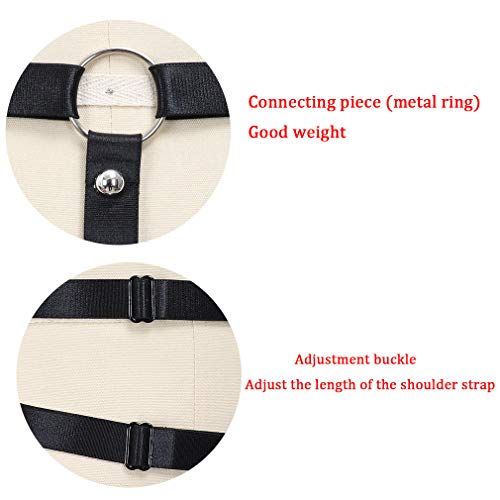 Women's Body Harness Punk Garter Leg Waist Dance Elastic Gothic Carnival Accessories (Black) #TOP4