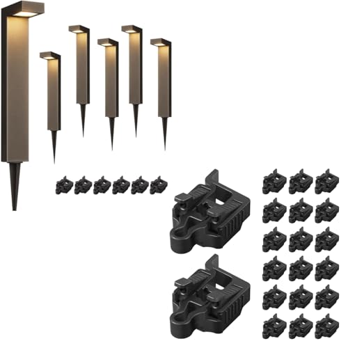 EDISHINE Low Voltage Landscape Lighting + 20-Pack Low Voltage Wire Connector