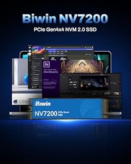 Biwin NV7200 Disque SSD Interne PCIe 4.0 NVMe: M.2 2280 pour PC, Vitesse de Lecture jusqu'à 7200 Mo/s, Compatible PS5 pour Jeux, Ordinateur Portable et Ordinateur de Bureau (2to)