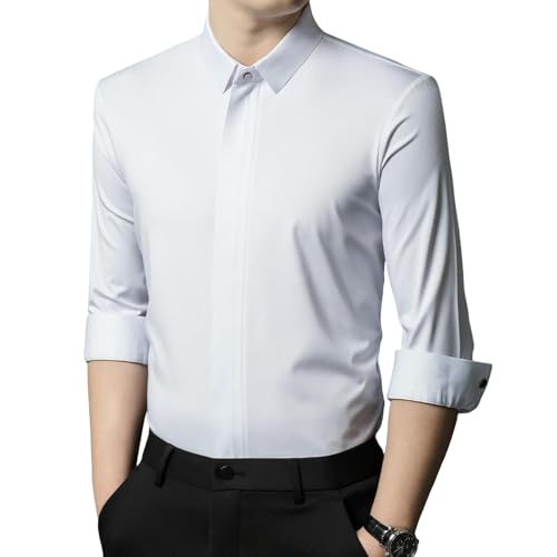 Camisa informal de seda de hielo para noches de verano y oficina 1
