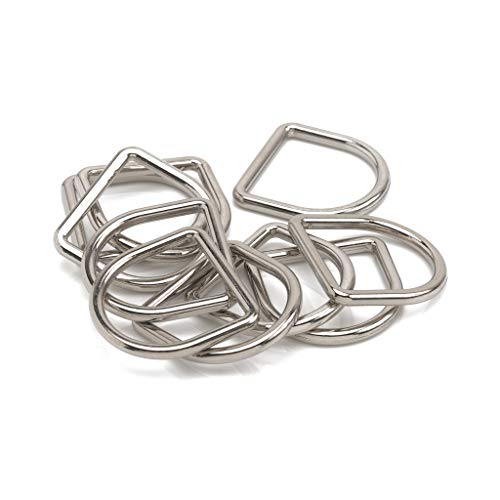 Trimming Shop Welded Metal D Ring Buckles, Durable Fastener Buckles Adjusting Loop Clasp for Webbing Strap Purse, Pet Collars - Image 3