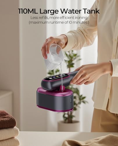 image for YOZLNFO Portable Travel Steamer: 2-in-1 Mini Handheld Garment Steamer 