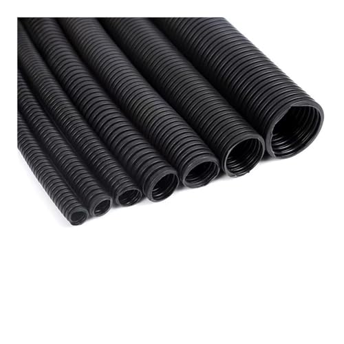 FOVAOK Manguera de alambre corrugado con aislamiento de polipropileno de 7,5 mm a 34,5 mm, funda protectora de plástico corrugado (AD10 mm OD6,5 mm, 5 m)