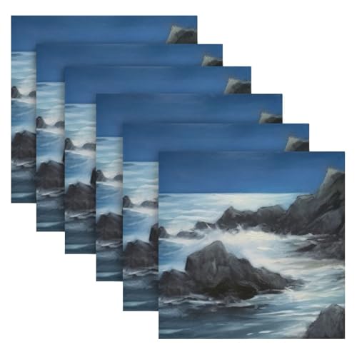 Servilletas de Tela Cuadradas Satinadas Pack x6 50.5 cm miniatura 6