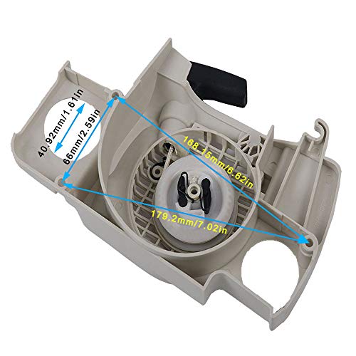SaferCCTV Rewind Recoil Pull Starter Assembly with Start Handle Replacement for Stihl 017 018 Ms170 Ms180 Chainsaw Replacement Part# 1130 080 2100