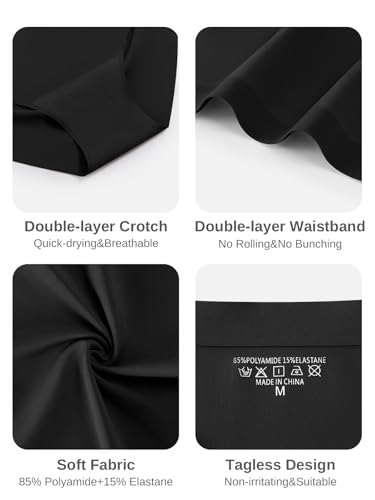 Image of Cuweni Womens Underwear Seamless High Waisted Briefs Silky Stretch No Show Breathable Full Coverage Ladies Panties 6 Pack