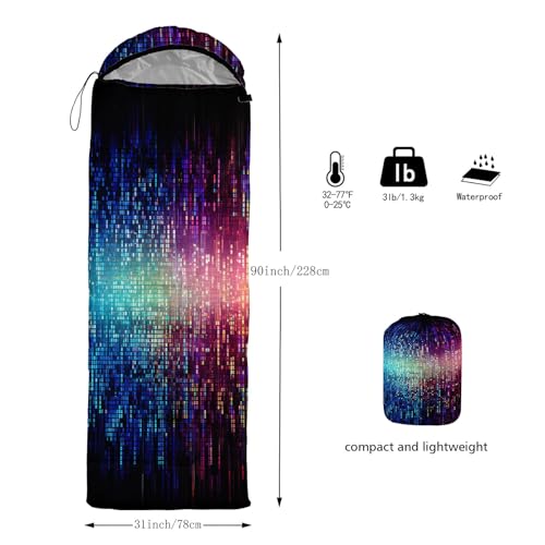 Bolsa de dormir para niños y niñas, diseño de dinosaurio en cartoon, ligera y cálida, portátil para exterior e interior, resistente al agua para clima frío, ideal para camping y senderismo miniatura 3