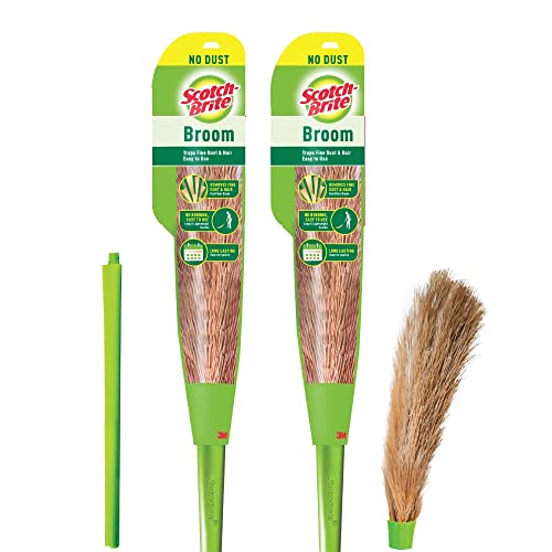 Scotch-Brite Plastic Fibre Broom (Green) - Pack of 2