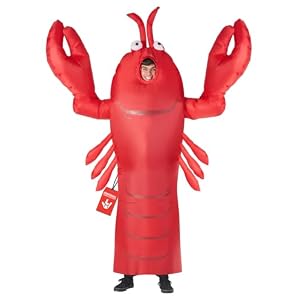 Morph Aufblasbares Hummer Kostüm für Erwachsene, lustiges Lobster Meeresbewohner Karneval Fasching Halloween Kostüm – Tierkostüm für Erwachsene