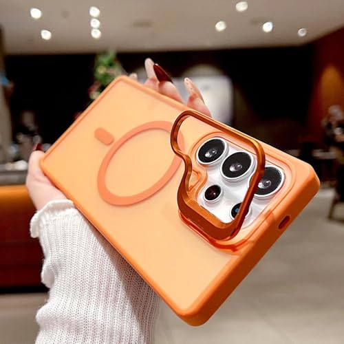 Coque Samsung S25 Ultra orange pour recharger sans fil au bureau