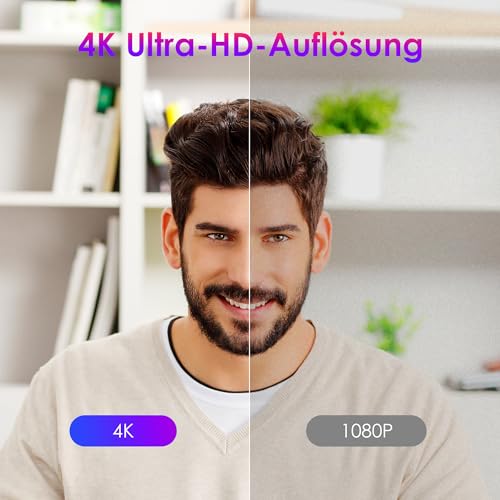 Dual-Mikrofon sichtbar (92 Zeichen). - Detailansicht von Professionelle VIZOLINK W8GS 4K Webcam Test – Dealfoxx.de