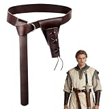 JININOSEU 2 Stück Mittelalter Gürtel Zubehör, Mittelalter Gürtel mit Schwerthalter, Retro Piratengürtel Renaissance Gürtel Schwerthalter Gurtel, Wikinger Kostüm Damen Herren für Cosplay Mottoparty