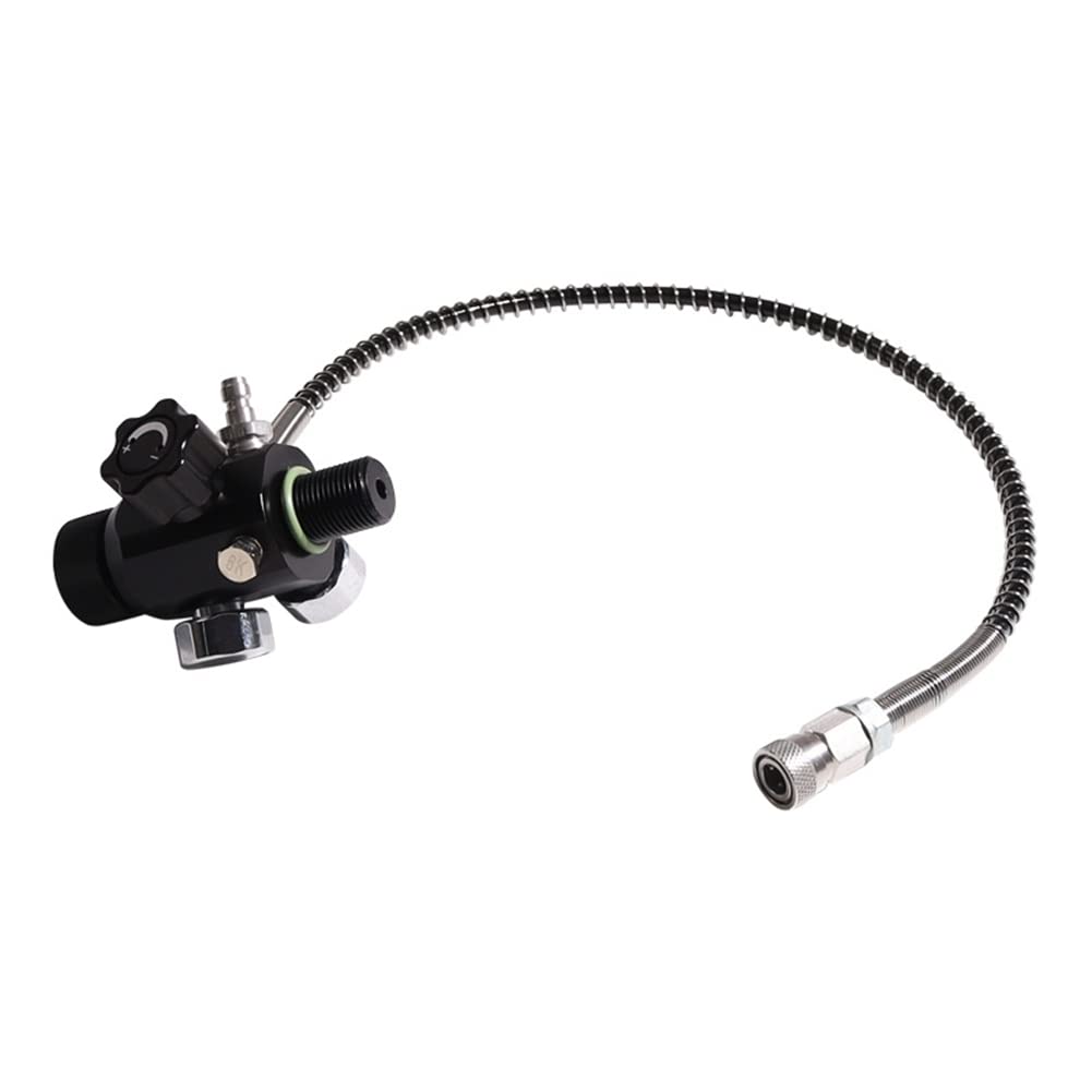 Adattatore Per Valvola Ricarica Aria Con Manometro - Kit Riempimento In Acciaio Inox, Universale E Pratico