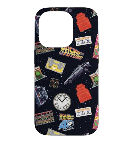 Image of Back To The Future 40th Anniversary Starry Collage AOP Case for iPhone 14 Pro
