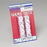 10pk White Game Dice
