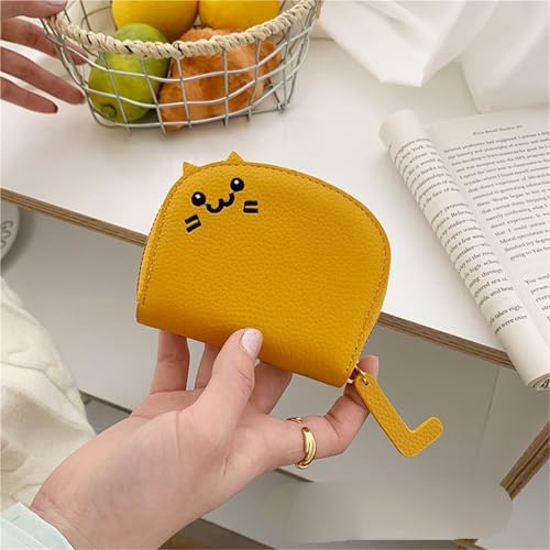Cat Shape Card Holder Small And Cute Multi-card Slot Cartoon Coin Purse(Elephantgray)4