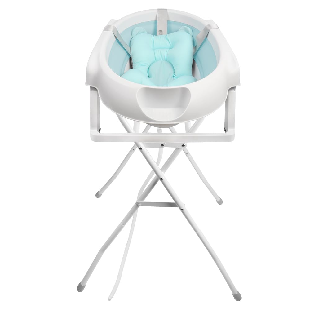 OHMG Vasca da bagno per neonati,pieghevole con supporto antiscivolo,per neonati,vaschetta bagnetto neonato,vasca neonato bagnetto,fasciatoio con vaschetta bagnetto (Verde -66 * 61 * 82cm)