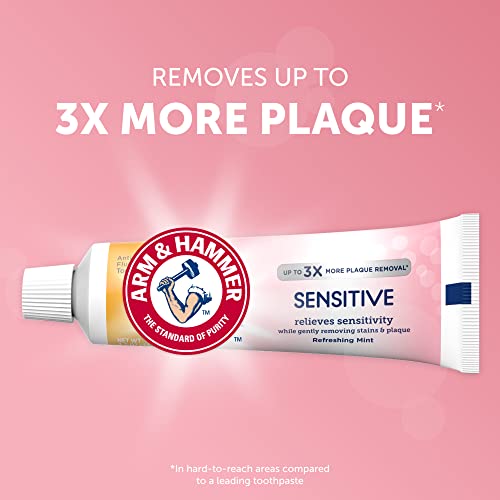 Arm & Hammer Sensitive Toothpaste, Refreshing Mint, Relieves Sensitivity, 4.5 Ounce (Pack Of 12) #TOP2