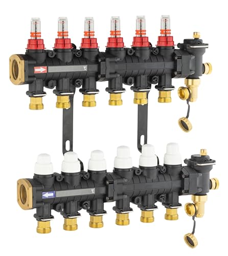 Colector De Suelo Radiante Refrescante En Poliamida Con 6 Circuitos Resistente A Corrosión Y Alta Temperatura Montaje Rápido Noyon Thiebault