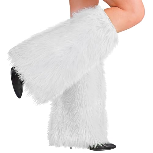 W WIDMANN MILANO Party Fashion - Plüsch Beinstulpen, Beinwärmer, Kostüm-Accessoire für Erwachsene, Karneval, Mottoparty