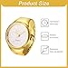 OIDEA Mens Womens Finger Watch: Fashion Round Easy Read Dial Elastic Strap Analog Quartz Finger Watch Ring Gold Stainless Steel Retractable Band Casual Adjustable Ring Watch