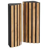 Pack de 2 trampas acústicas para graves de esquina | Absorción de bajas frecuencias para estudios/teatros | 50 × 23 cm | Insonorización - Absorción - Difusión | Color: [x2 POLETRAP | Roble]