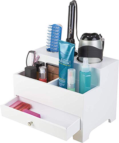 9â€ H x 12â€ W x 8.5â€ D HomeRoots Hair Storage organizer & Holder, Hair Styling Storage Chest Organizer