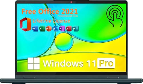 Image of Lenovo Yoga 6 2 in 1 Touchscreen Laptop, 13.3 inch 1920x1200 Display, AMD Ryzen 5 7530U(Beat i7-1255U), 8GB RAM, 512GB SSD, 12.5H Use, Backlit KB, Fingerprint, Wi-Fi 6, Win11 Pro & Office Lifetime License