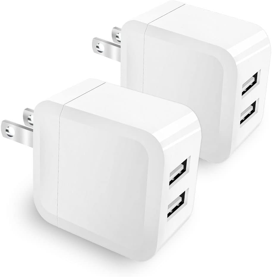 Amazon | Besince 【PSE認証済】USB充電器 2ポート 高出力 折り畳み USB コンセント タップ ケーブル2本付 同時 ...