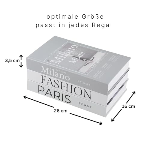 Boîtes à livres décoratives élégantes rangement empilable moderne maison - 3