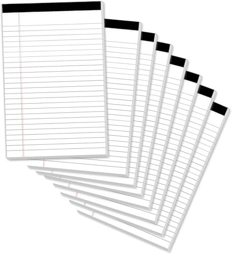 Bloc légal de bureau petit format 10x15 avec feuilles mini lignées pour fournitures scolaires