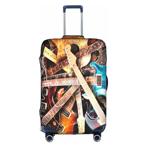 Generic Music Guitar Luggage Suitcase Cover, Stretchable Protection Luggage Stylish Suitcase Covers Large